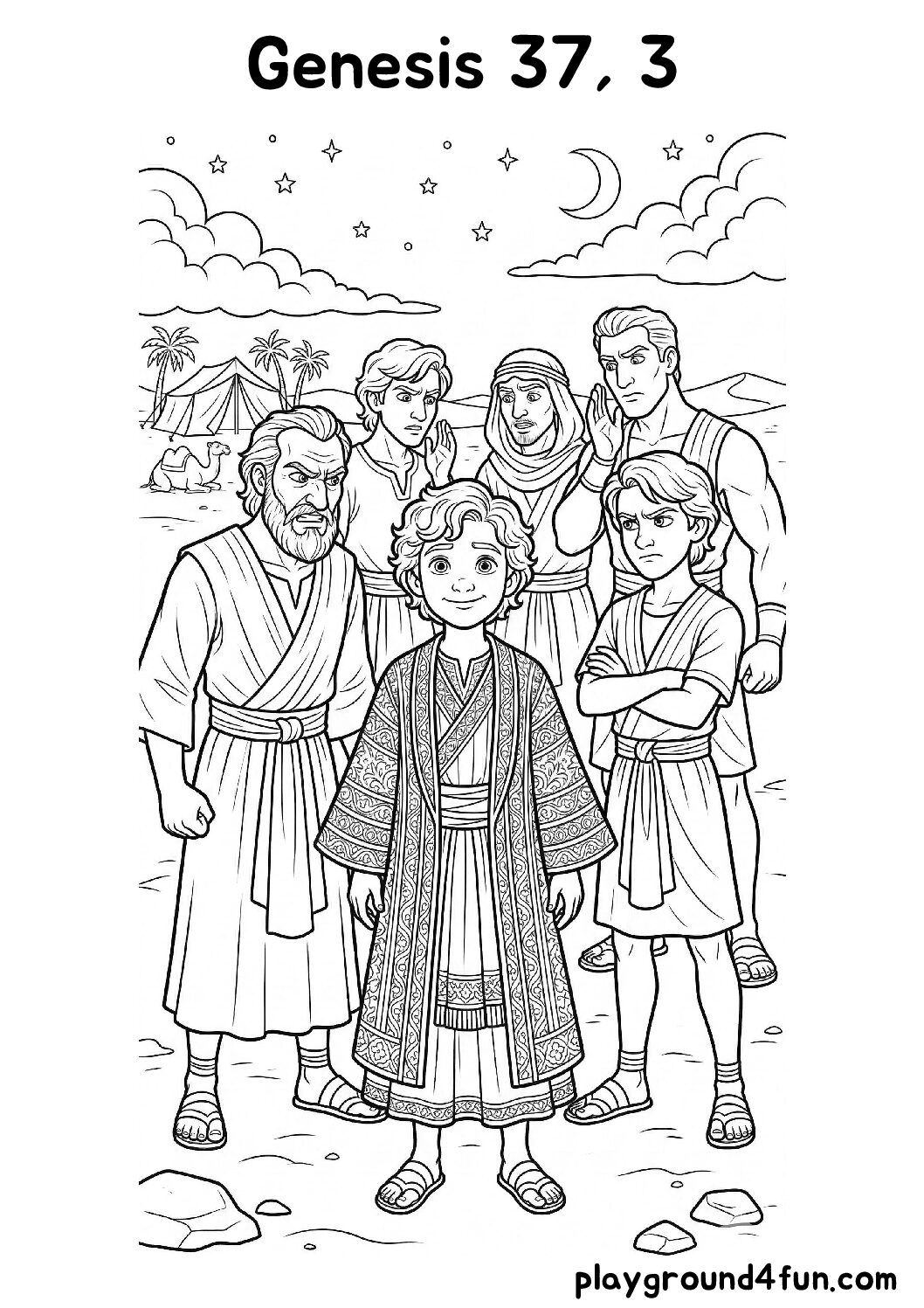 Coloring pages: Genesis 37 3 pdf