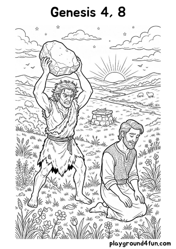 Genesis 4, 8 Coloring Pages