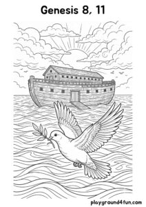 Coloring pages: Genesis 8 11 pdf