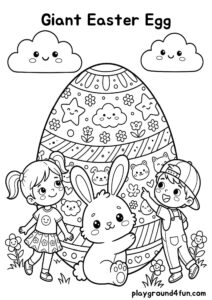 Coloring pages: Giant Easter Egg pdf