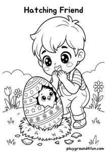Coloring pages: Hatching Friend pdf