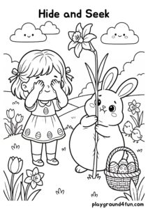 Coloring pages: Hide and Seek pdf