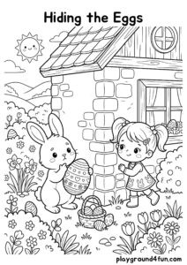 Coloring pages: Hiding the Eggs pdf