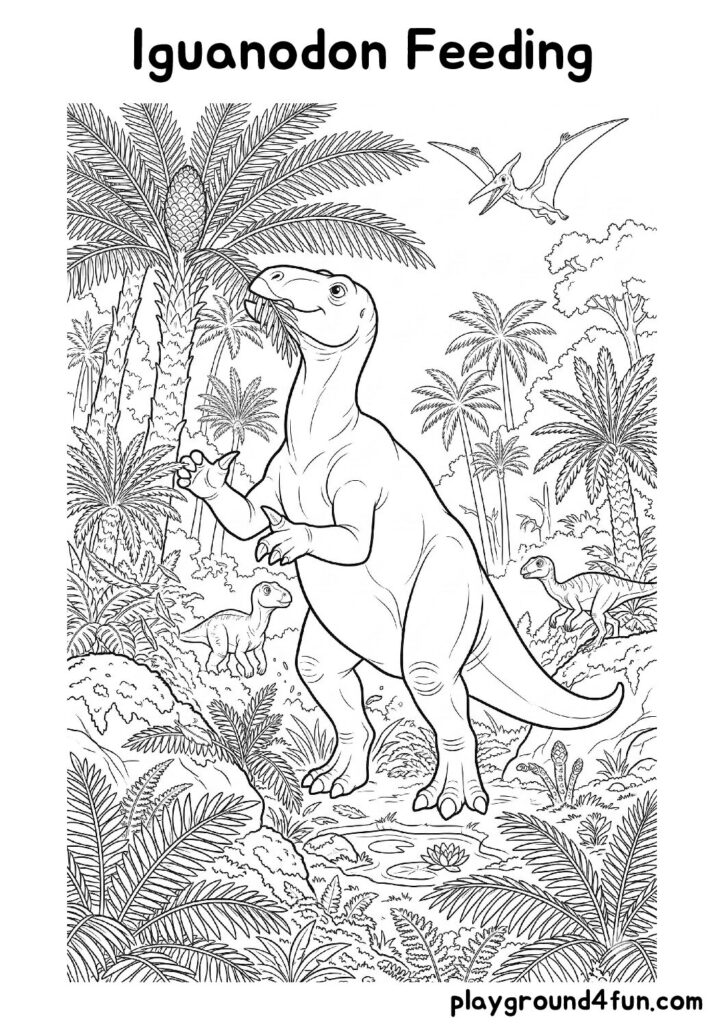 Iguanodon Feeding