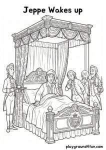 Coloring pages: Jeppe Wakes up pdf