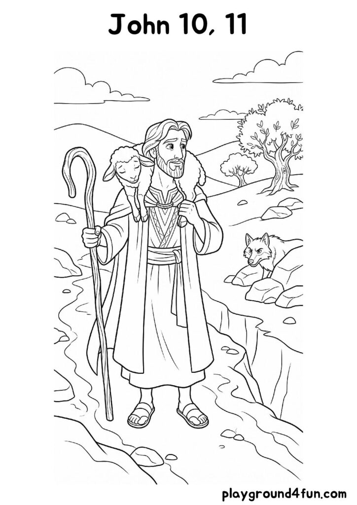 John 10, 11 Coloring Pages