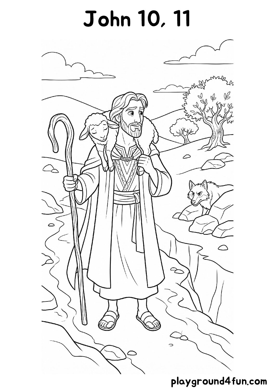 Coloring pages: John 10 11 pdf