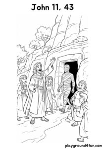 Coloring pages: John 11 43 pdf