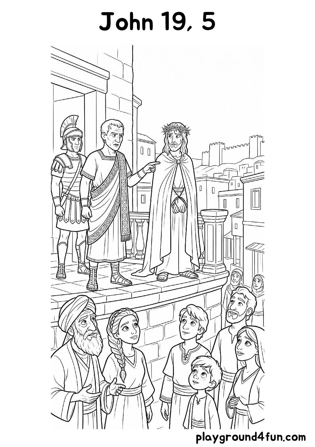 Coloring pages: John 19 5 pdf