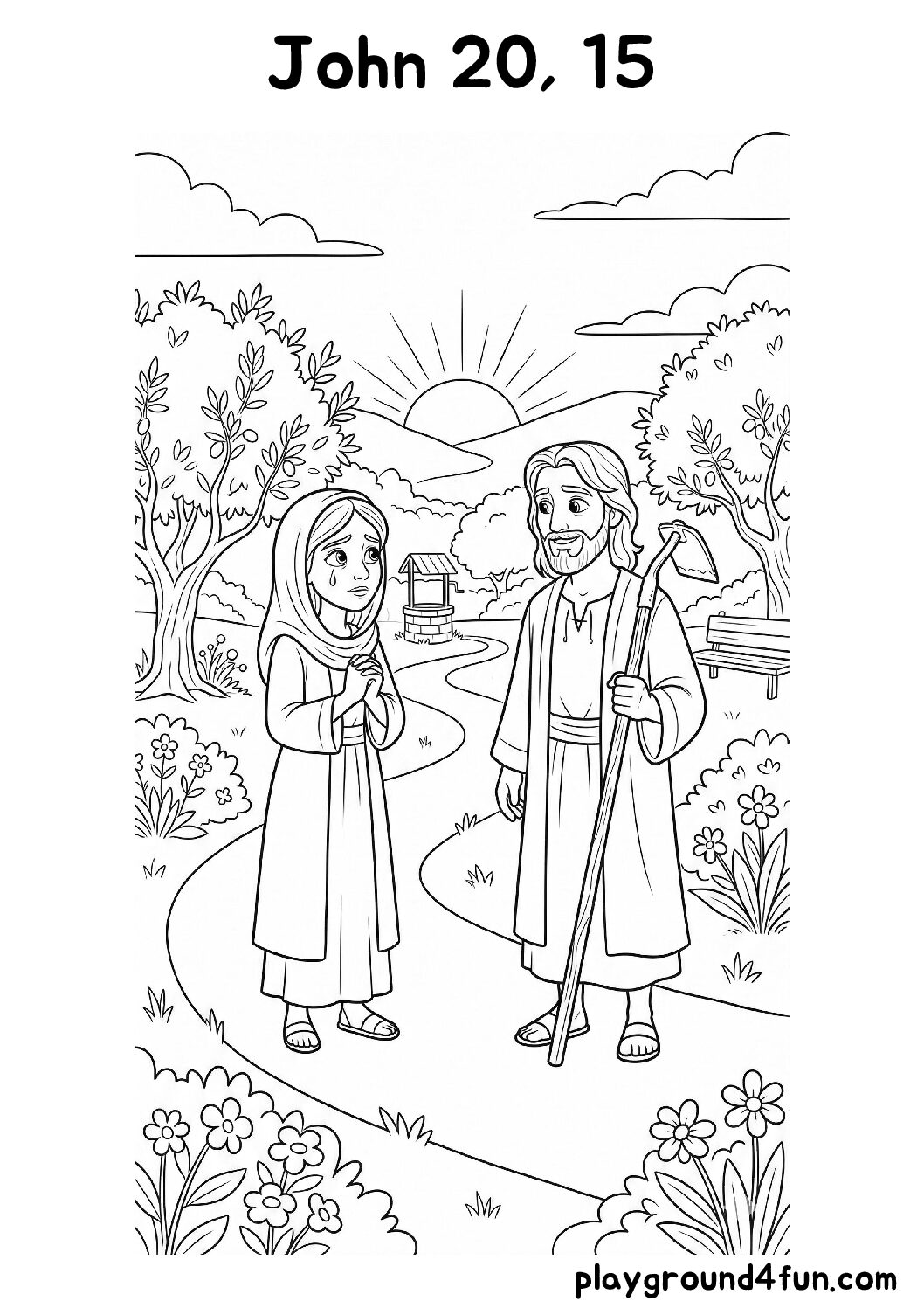 Coloring pages: John 20 15 pdf