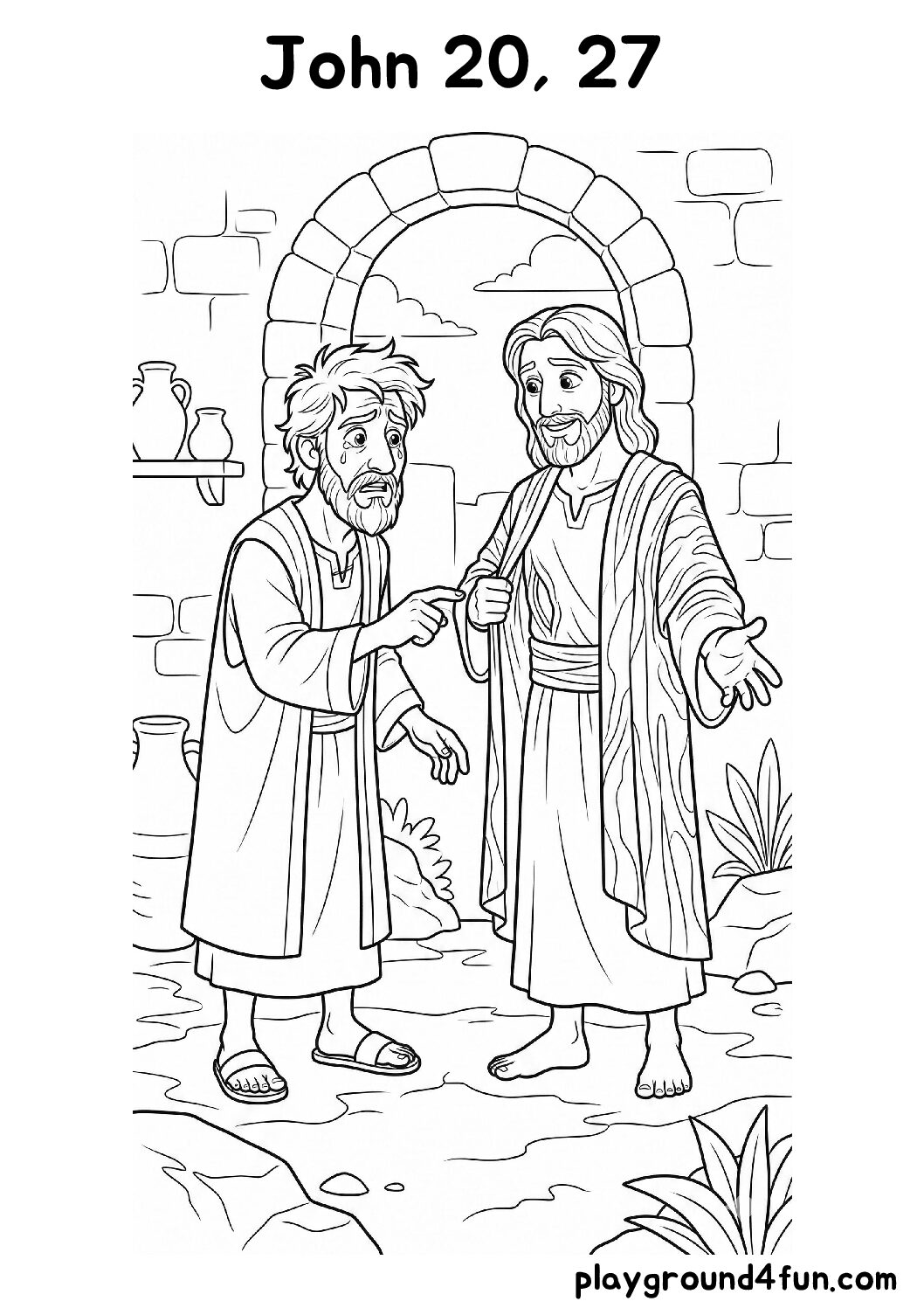 Coloring pages: John 20 27 pdf