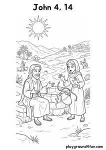 Coloring pages: John 4 14 pdf