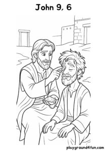 Coloring pages: John 9 6 pdf