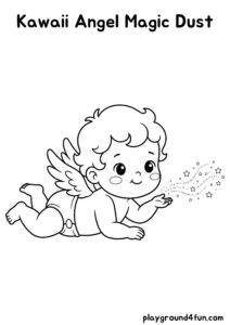 Coloring pages: Kawaii Angel Magic Dust 2 pdf