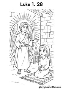 Coloring pages: Luke 1 28 pdf