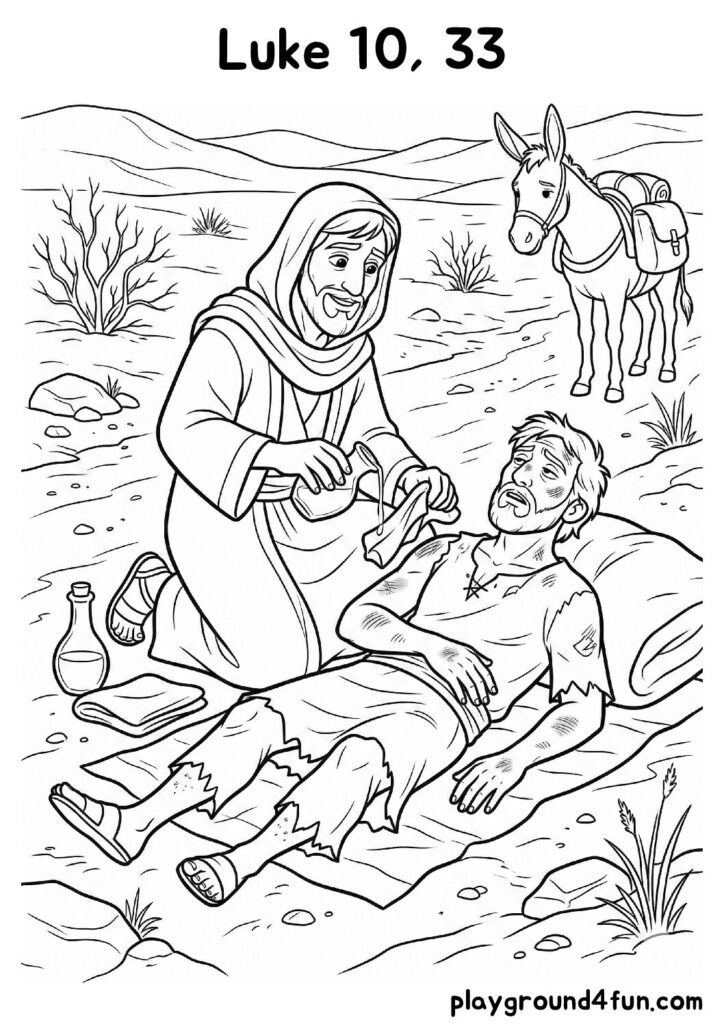 Luke 10, 33 Coloring Pages