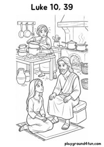 Coloring pages: Luke 10 39 pdf