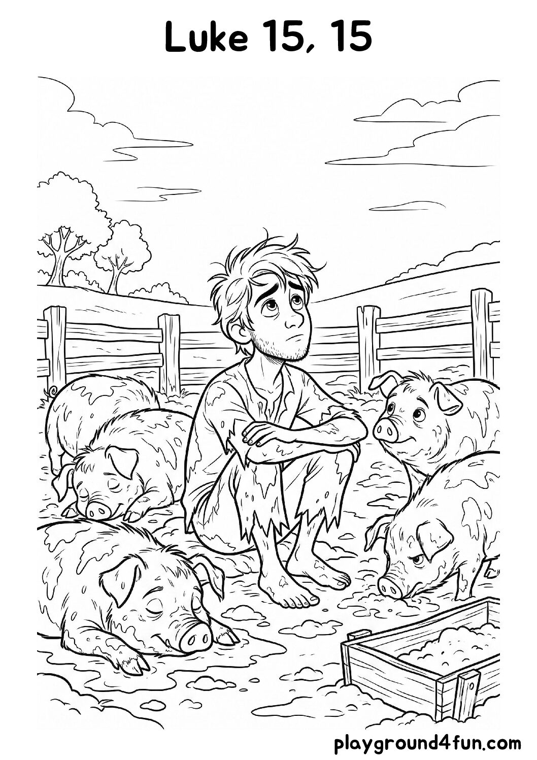 Coloring pages: Luke 15 15 pdf