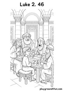 Coloring pages: Luke 2 46 pdf