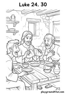 Coloring pages: Luke 24 30 pdf