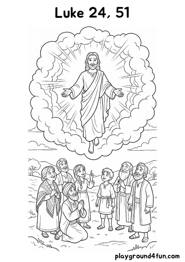 Luke 24, 51 Coloring Pages
