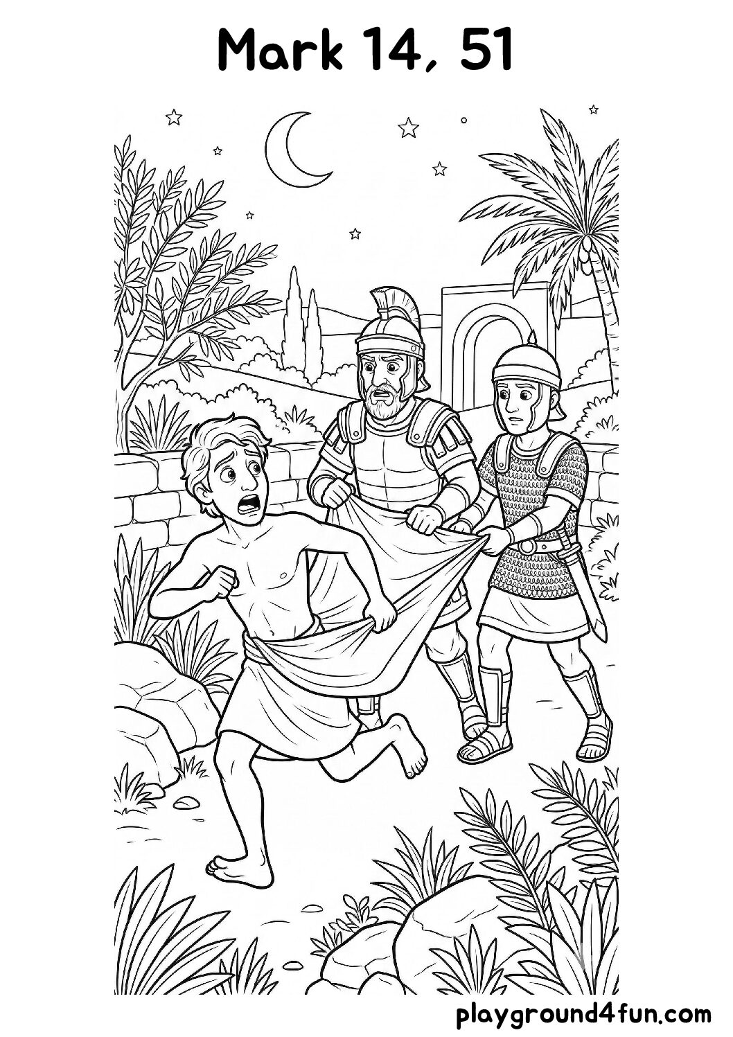 Coloring pages: Mark 14 51 pdf