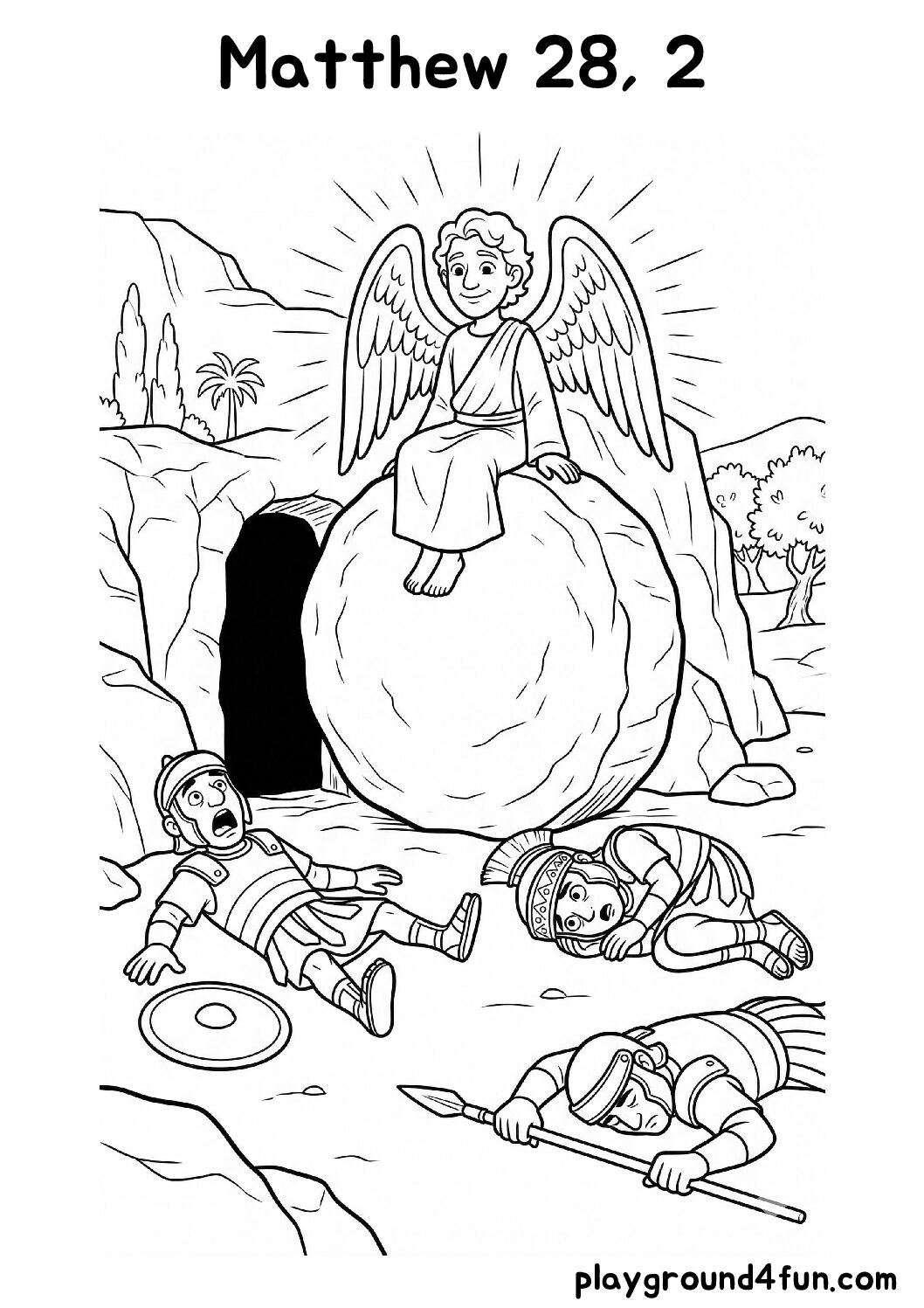 Coloring pages: Matthew 28 2 pdf