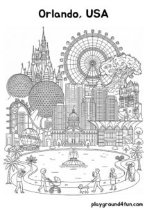 Coloring pages: Orlando USA pdf