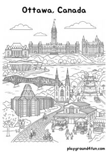 Coloring pages: Ottawa Canada pdf