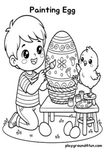 Coloring pages: Painting Egg pdf