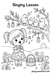 Coloring pages: Singing Lesson pdf