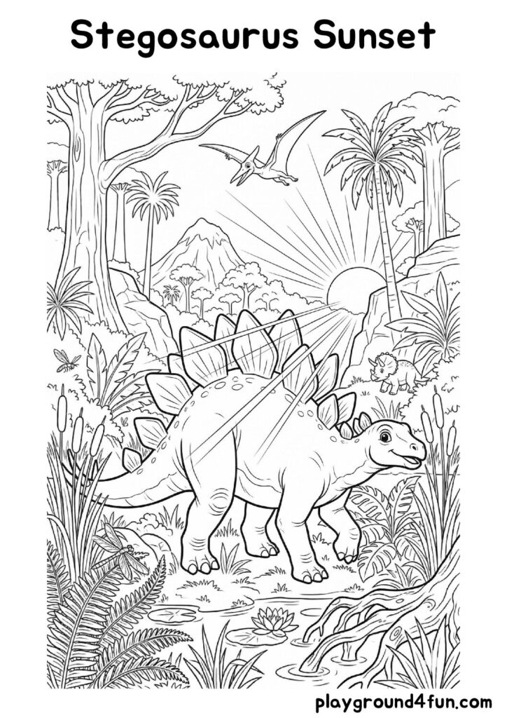 Stegosaurus Sunset