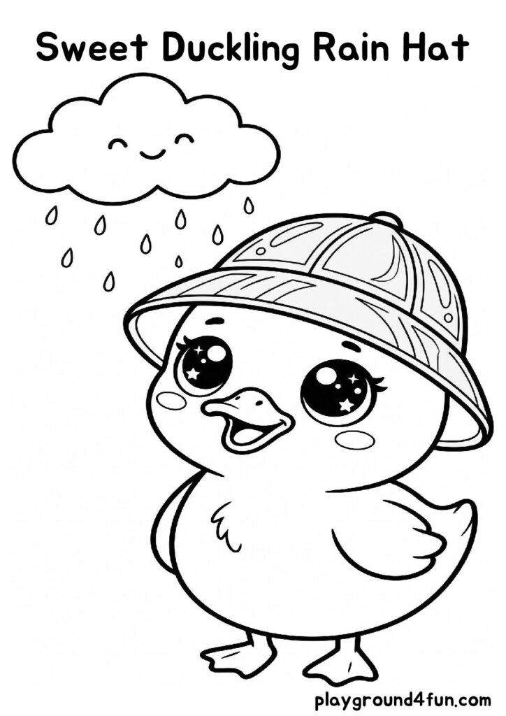 Sweet Duckling Rain Hat