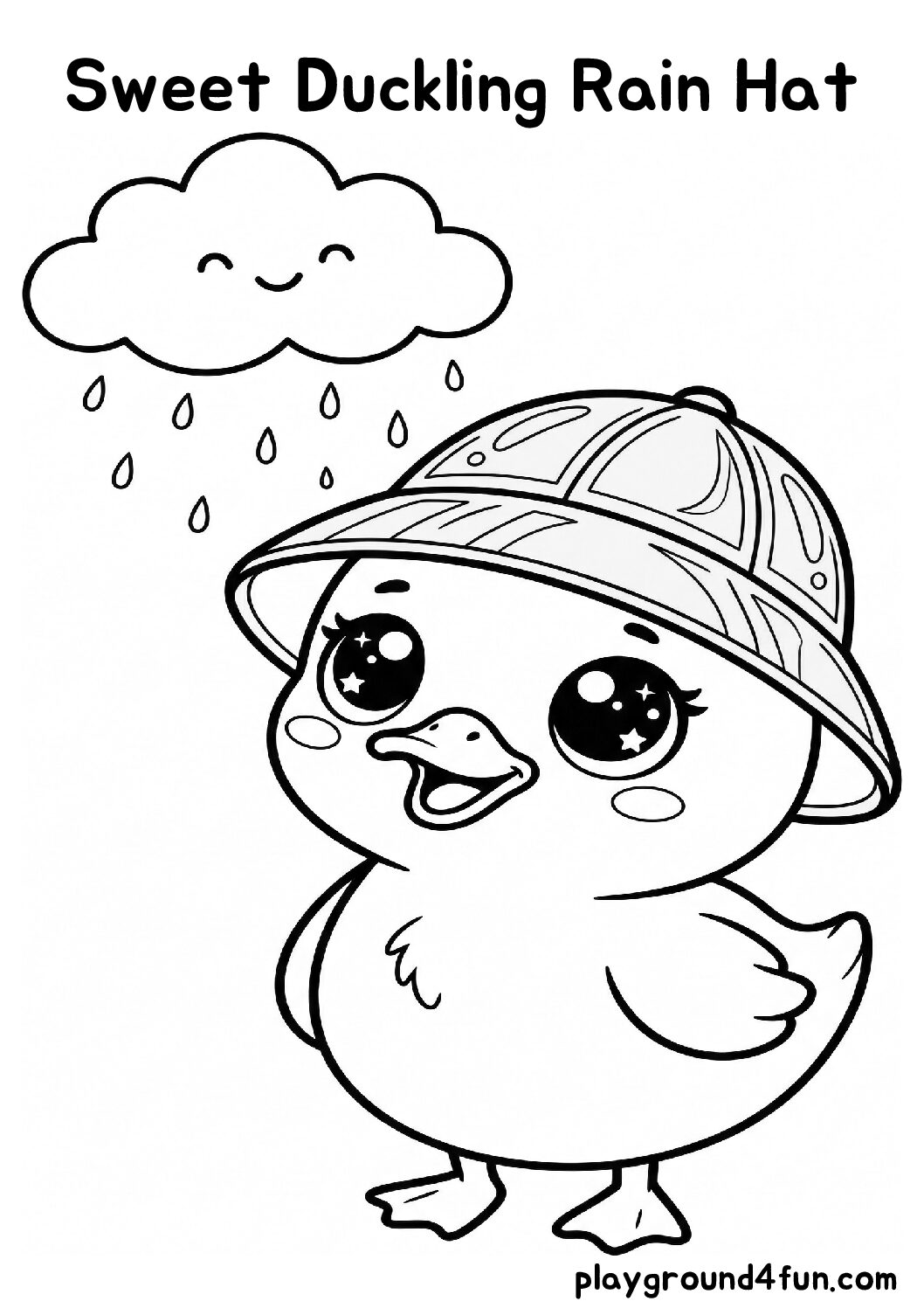 Sweet Duckling Rain Hat