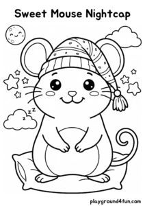 Coloring pages: Sweet Mouse Nightcap pdf