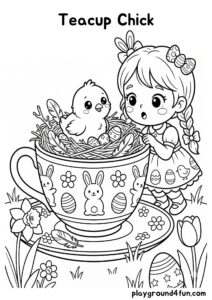 Coloring pages: Teacup Chick pdf