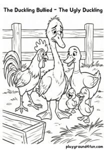 Coloring pages: The Duckling Bullied The Ugly Duckling pdf