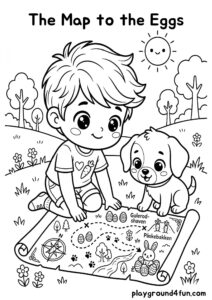 Coloring pages: The Map to the Eggs pdf
