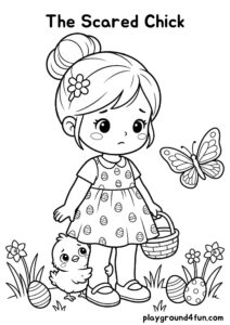 Coloring pages: The Scared Chick pdf