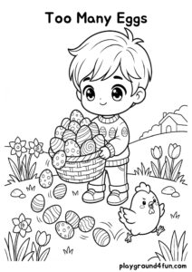 Coloring pages: Too Many Eggs pdf