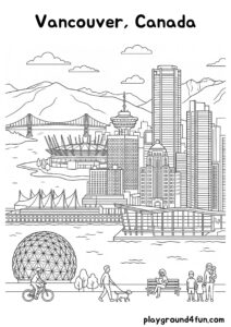 Coloring pages: Vancouver Canada pdf
