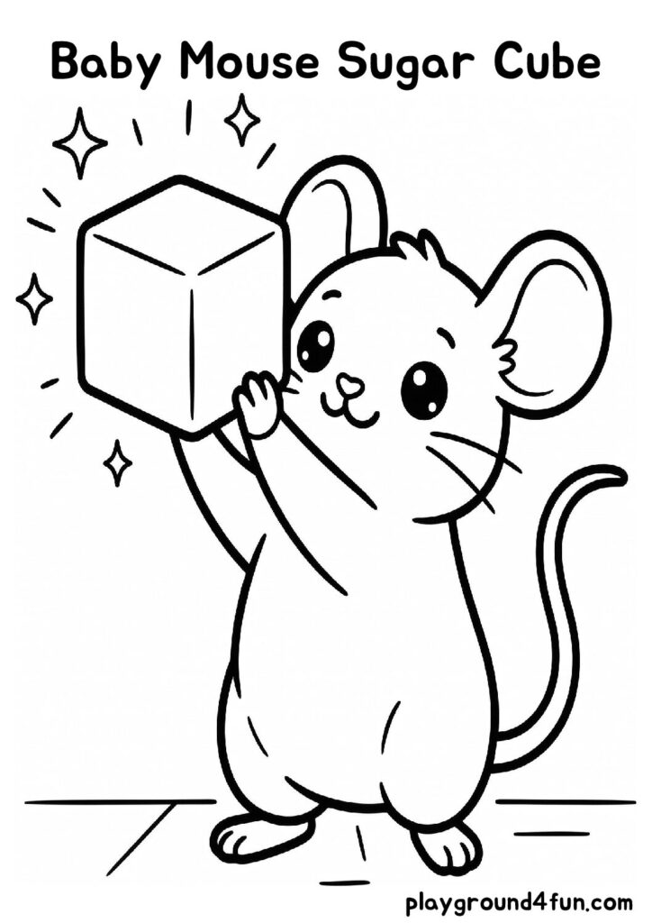 Baby Mouse Sugar Cube