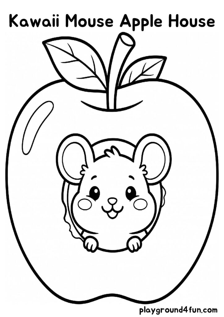 Kawaii Mouse Apple House