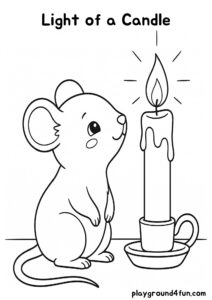 Coloring pages: Light of a Candle pdf