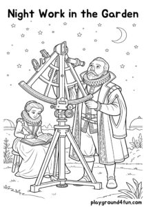 Coloring pages: Night Work in the Garden pdf