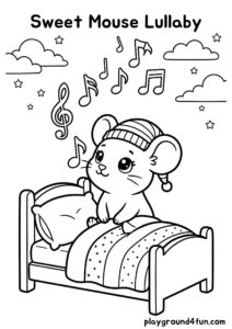Coloring pages: Sweet Mouse Lullaby pdf