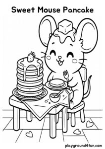 Coloring pages: Sweet Mouse Pancake pdf