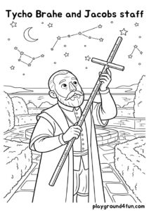 Coloring pages: Tycho Brahe and Jacobs staff pdf
