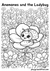 Coloring pages: Anemones and the Ladybug pdf