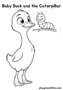 Coloring pages: Baby Duck and the Caterpillar pdf